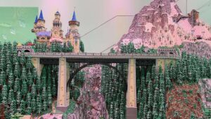 Grand château fait en Lego